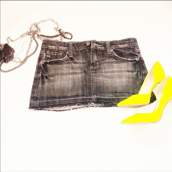 Miss Me Dresses & Skirts - Sz 26 Miss Me Grey Denim Skirt